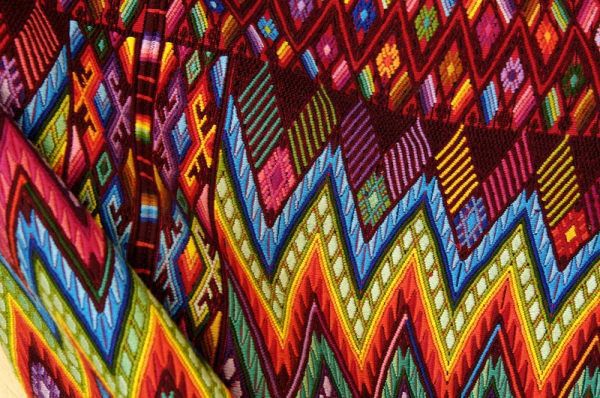 Guatemala, Chichicastenango, Colorful fabric